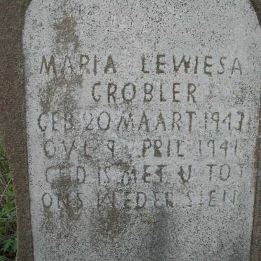 GROBLER Maria Lewiesa 1943-194?