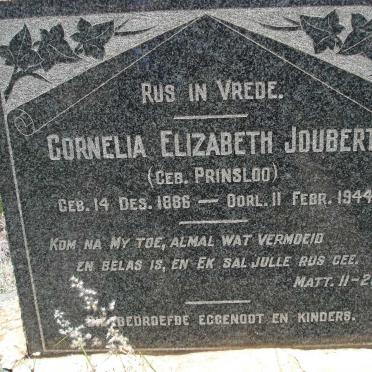 JOUBERT Cornelia Elizabeth nee PRINSLOO 1886-1944