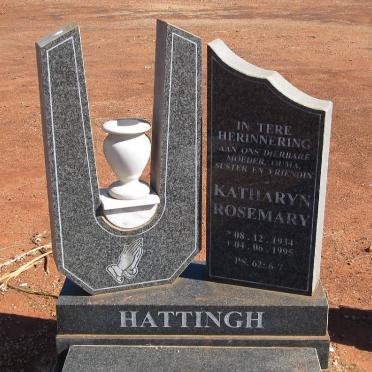 HATTINGH Katharyn Rosemary 1934-1995