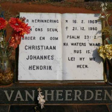 HEERDEN Christiaan Johannes Hendrik, van 1960-1980