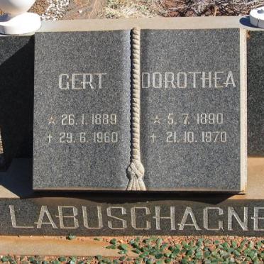 LABUSCHAGNE Gert 1889-1960 &amp; Dorothea 1890-1970