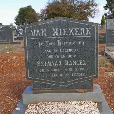 NIEKERK Servaas Daniel, van 1904-1980