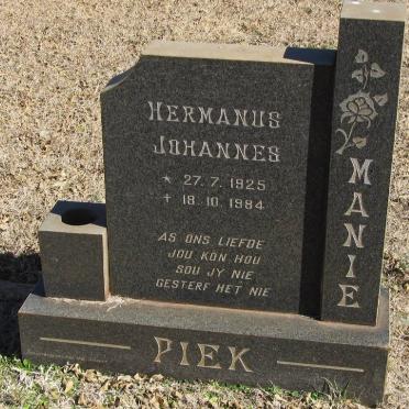 PIEK Hermanus Johannes 1925-1984
