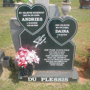 PLESSIS Andries, du 1938-1999 &amp; Daina 1941-