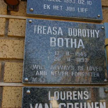 BOTHA Treasa Dorothy 1945-1993