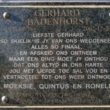 BADENHORST Gerhard 1973-2002