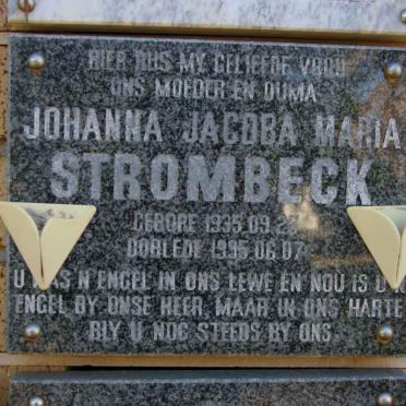 STROMBECK Johanna Jacoba Maria 1935-1995