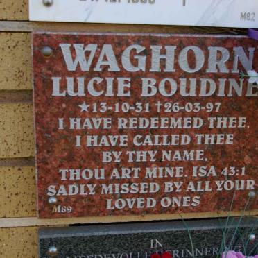 WAGHORN Lucie Boudine 1931-1997