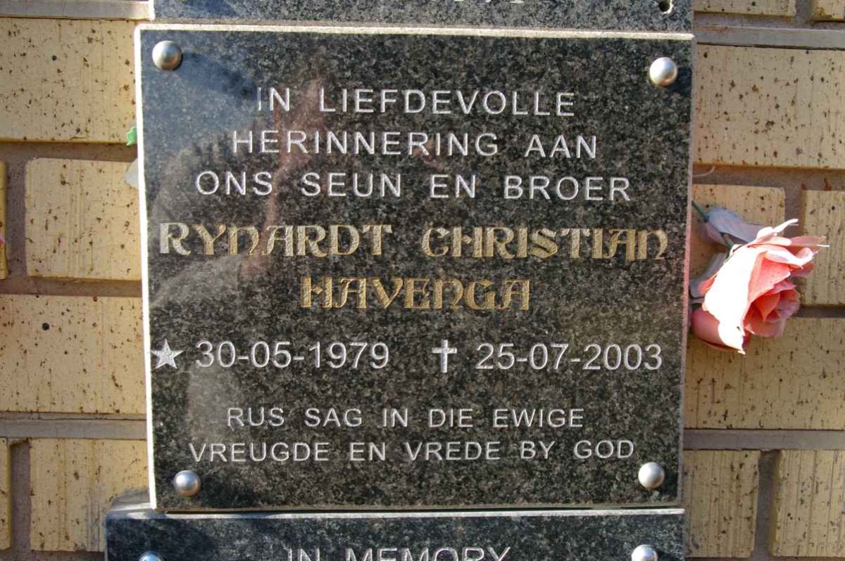 HAVENGA Rynardt Christian 1979-2003