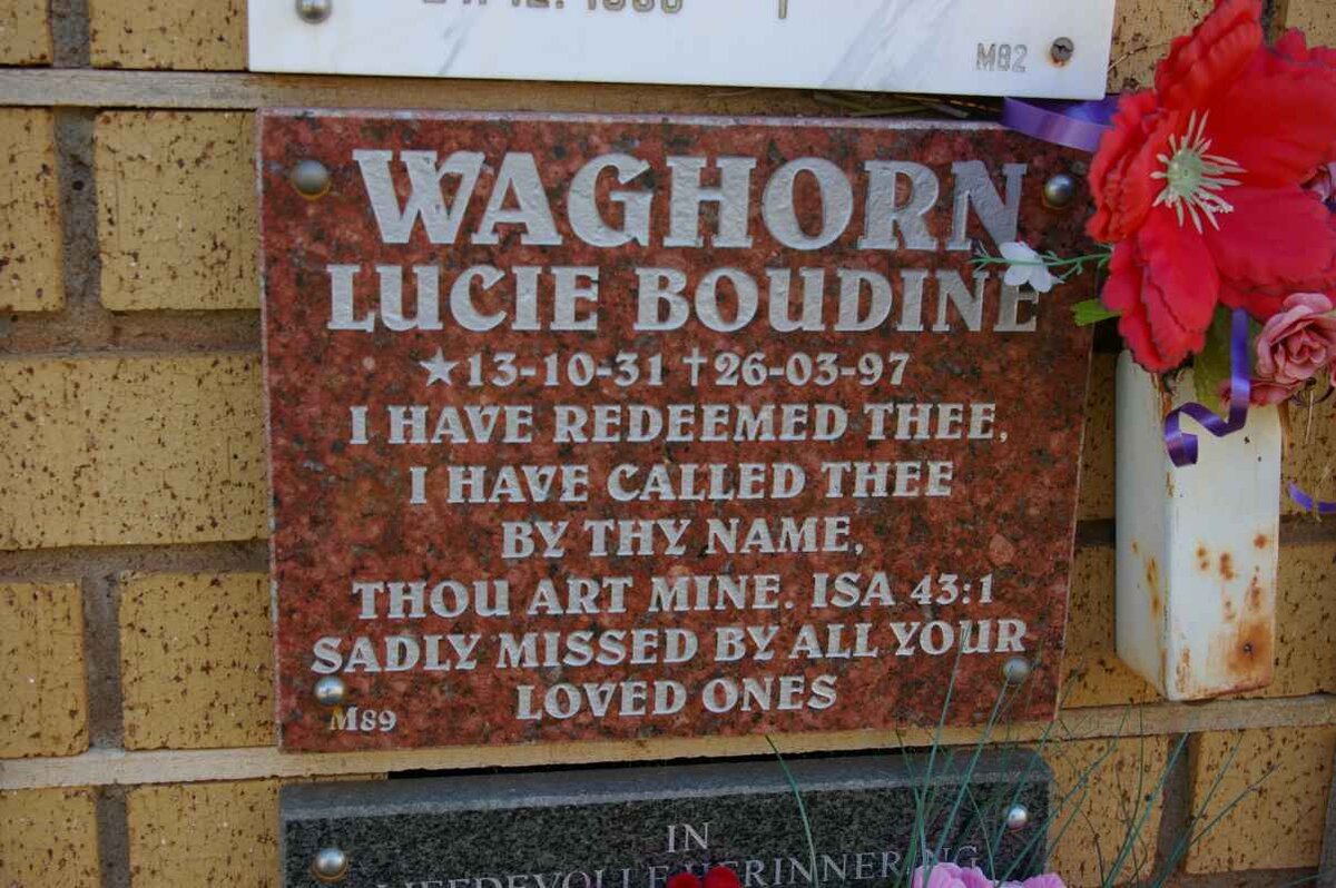 WAGHORN Lucie Boudine 1931-1997