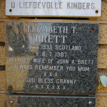 BRETT Elizabeth T. 1933-1987