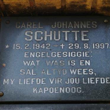 SCHUTTE Carel Johannes 1942-1997