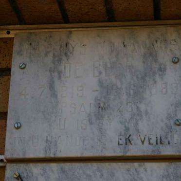 BEER Matthys Johannes, de 1919-1983