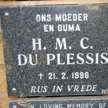 PLESSIS H.M.C., du -1996