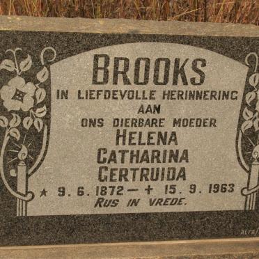 BROOKS Helena Catharina Gertruida 1872-1963