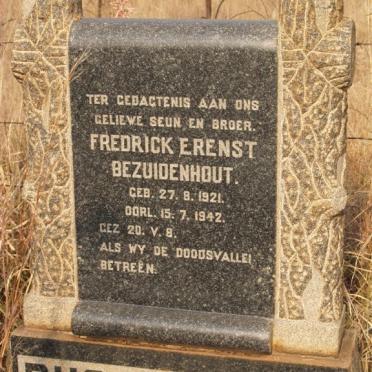 BEZUIDENHOUT Fredrick Erenst 1921-1942