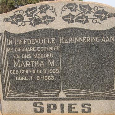 SPIES Martha M. nee GRIFFIN 1939-1963