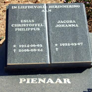 PIENAAR Esias Christoffel Philippus 1914-2006 &amp; Jacoba Johanna 1925-