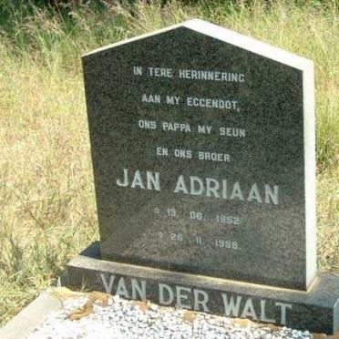 WALT Jan Adriaan, van der 1952-1988