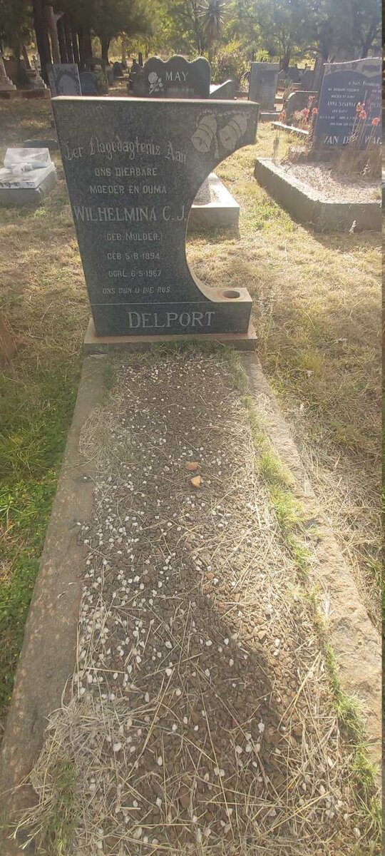 DELPORT Wilhelmina C.J. nee MULDER 1894-1967