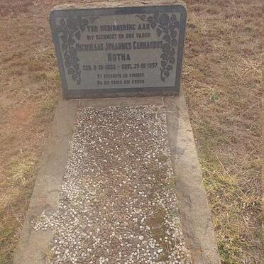 BOTHA Nicholaas Johannes Gerhardus 1886-1957