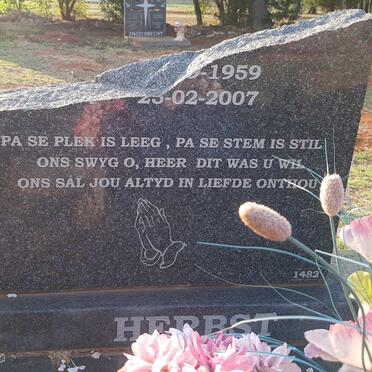 HERBST Christiaan Josephus Cornelius 1959-2007