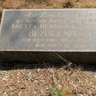 BEZUIDENHOUT Anetta Hendrina Johanna 1916-195?