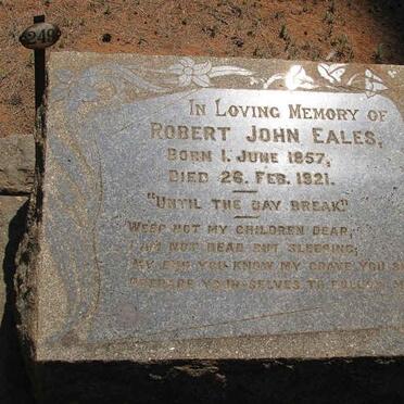 EALES Robert John 1857-1921