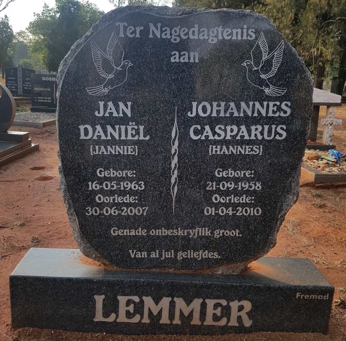 LEMMER Johannes Casparus 1958-2010 :: LEMMER Jan Daniel 1963-2007