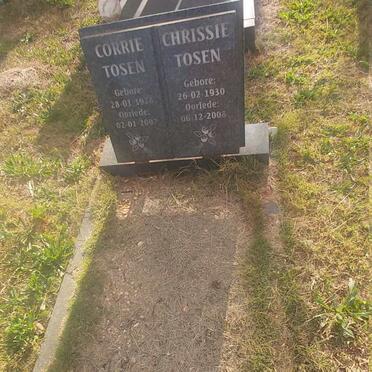 TOSEN Corrie 1928-2007 &amp; Chrissie 1930-2008