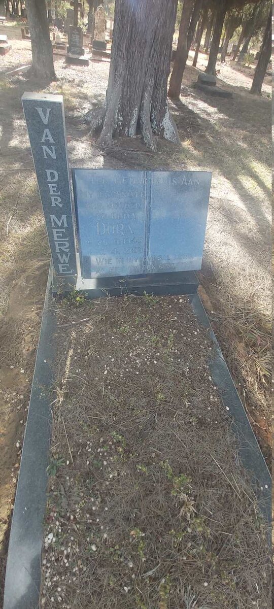 MERWE Dora, van der 1946-1993