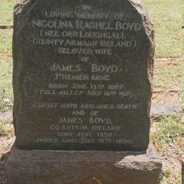BOYD James 1854-1930 &amp; Nicolina Rachel ORR 1867-1925