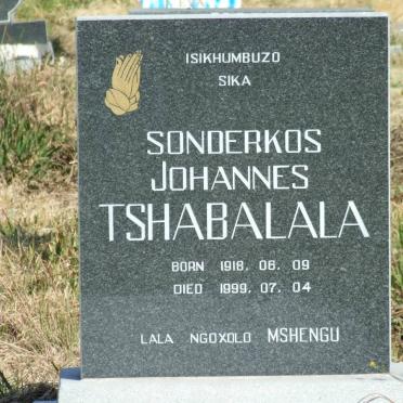TSHABALALA Sonderkos Johannes 1918-1999