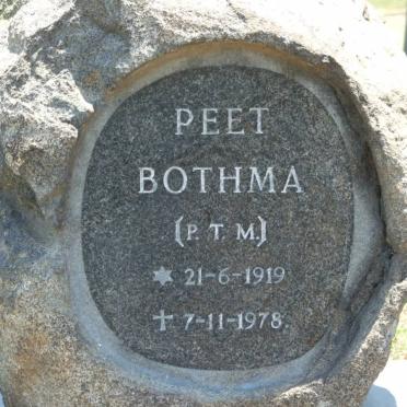 BOTHMA P.T.M. 1919-1978