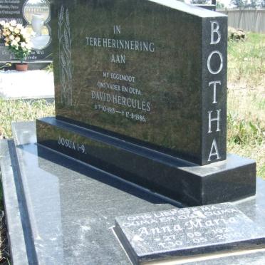 BOTHA David Hercules 1913-1986 &amp; Anna Maria 1921-2010