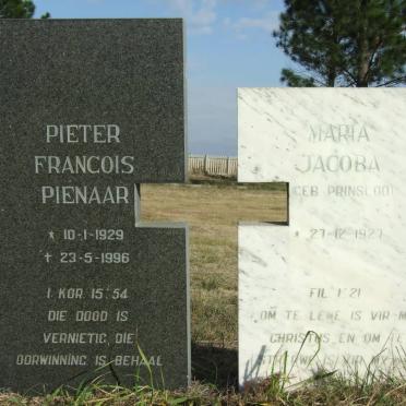 PIENAAR Pieter Francois 1929-1996 &amp; Maria Jacoba PRINSLOO 1927-