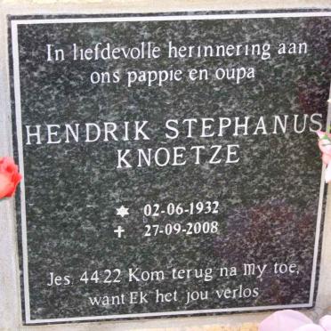 KNOETZE Hendrik Stephanus 1932-2008