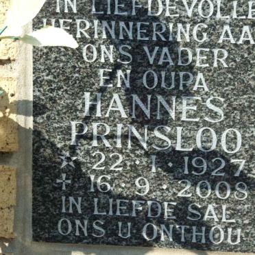 PRINSLOO Hannes 1927-2008