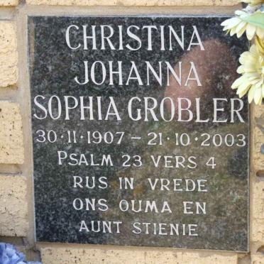 GROBLER Christina Johanna Sophia 1907-2003