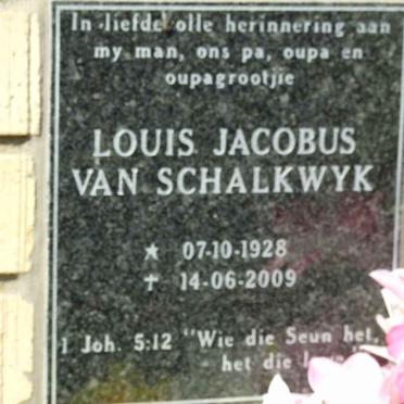 SCHALKWYK Louis Jacobus, van 1928-2009