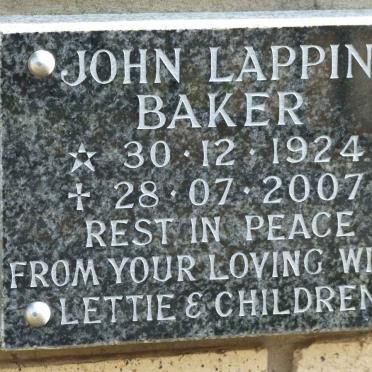 BAKER John Lappin 1924-2007