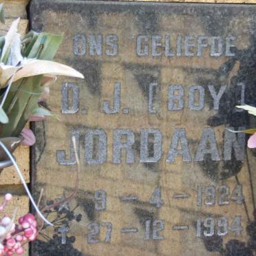 JORDAAN D.J. 1924-1994
