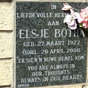 BOTHA Elsje 1922-2000