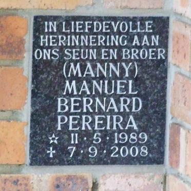 PEREIRA Manuel Bernard 1989-2008