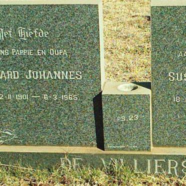VILLIERS Leonard Johannes, de 1901-1965 &amp; Susanna Elizabeth 1904-1959