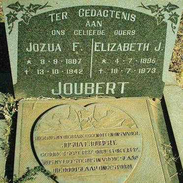 JOUBERT Jozua F. 1887-1942 &amp; Elizabeth J. 1895-1973
