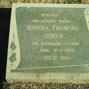 STEYN Martha Francina nee OOSTHUIZEN 1890-1960