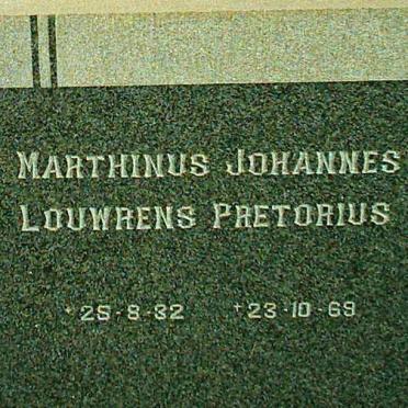 PRETORIUS Marthinus Johannes Louwrens 1932-1969