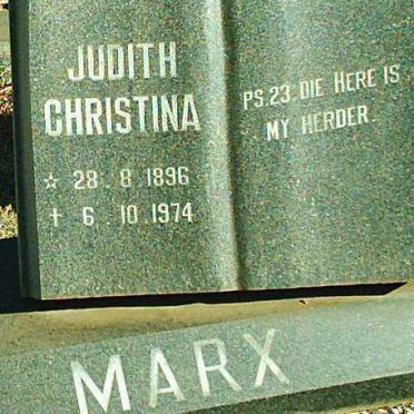 MARX Judith Christina 1896-1974