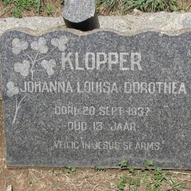KLOPPER Johanna Louisa Dorothea -1937